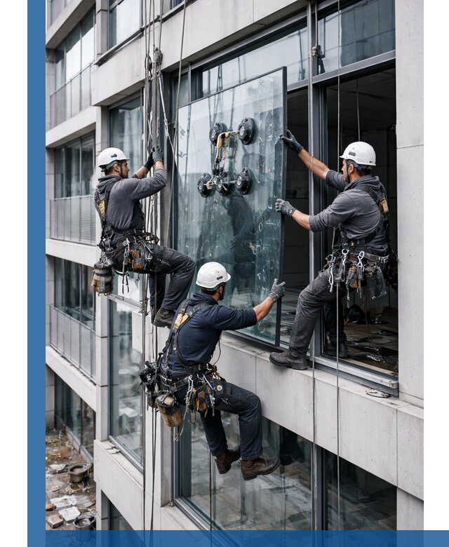 Фасадное остекление и монтаж витражей зданий в Астрахани под ключ