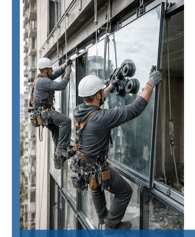 Витражное остекление фасадов и лоджий в Астрахани под ключ