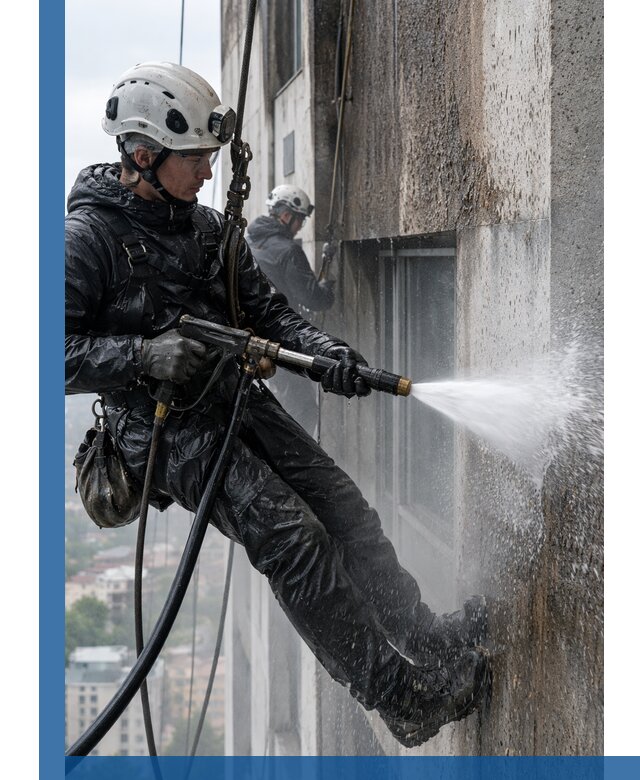 Гидроструйная очистка фасадов и конструкций в Астрахани