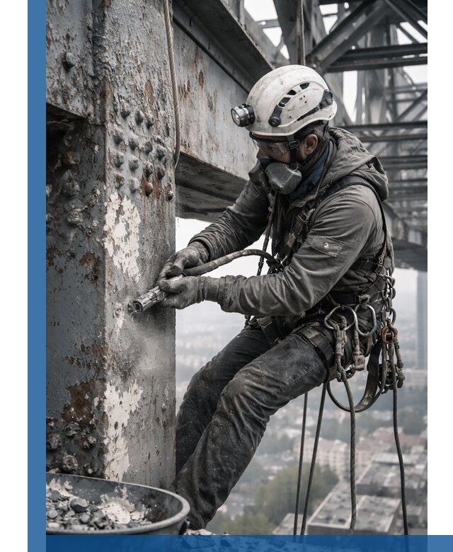 Удаление старой краски с металлических конструкций в Астрахани