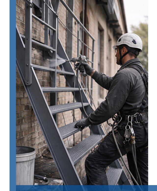 Покраска и антикоррозионная защита пожарных лестниц в Астрахани