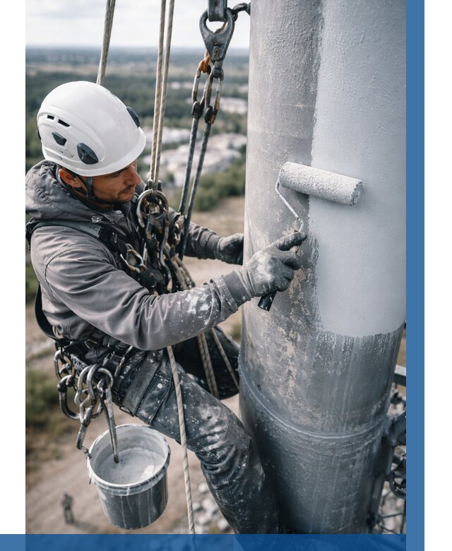 Покраска мачт связи под ключ в Астрахани от 873 р. | ВЫСОТНИК-Стр