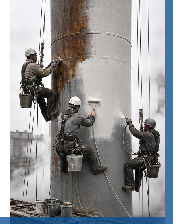 Покраска дымовых труб в Астрахани от 8735 р. | ВЫСОТНИК-Стр