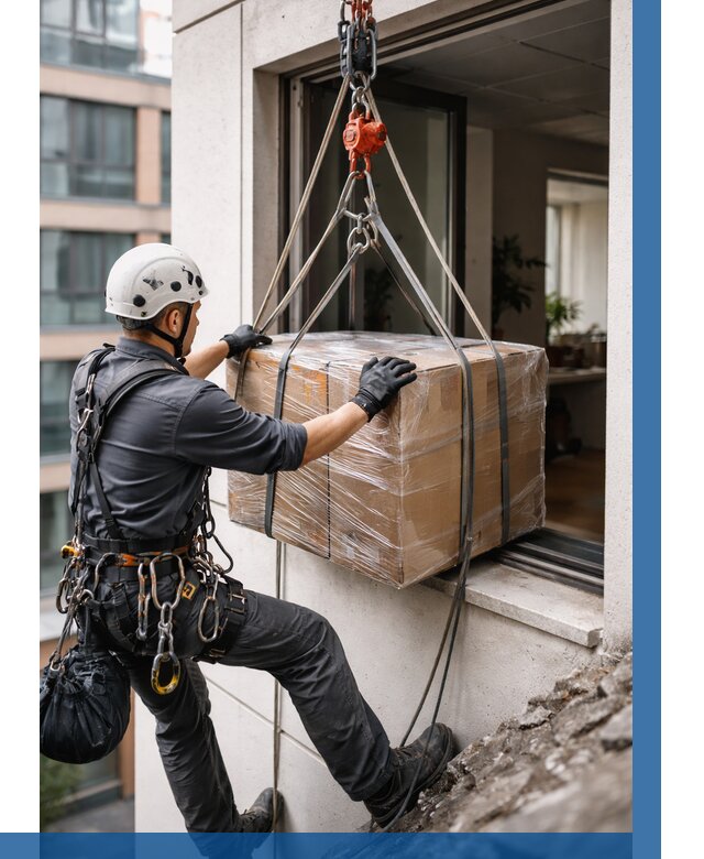 Подъем груза через окно в Астрахани от 4624 р. | ВЫСОТНИК-Стр