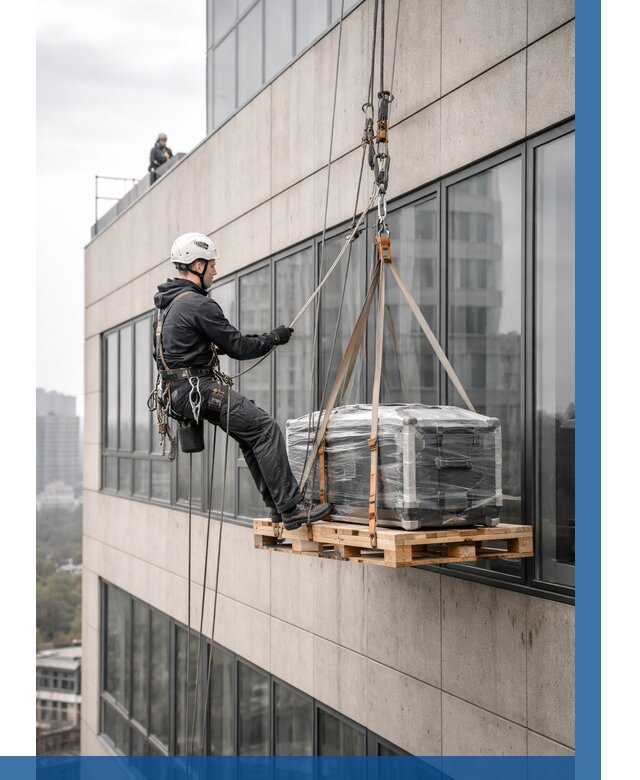 Спуск груза по фасаду в Астрахани от 3597 р. | ВЫСОТНИК-Стр