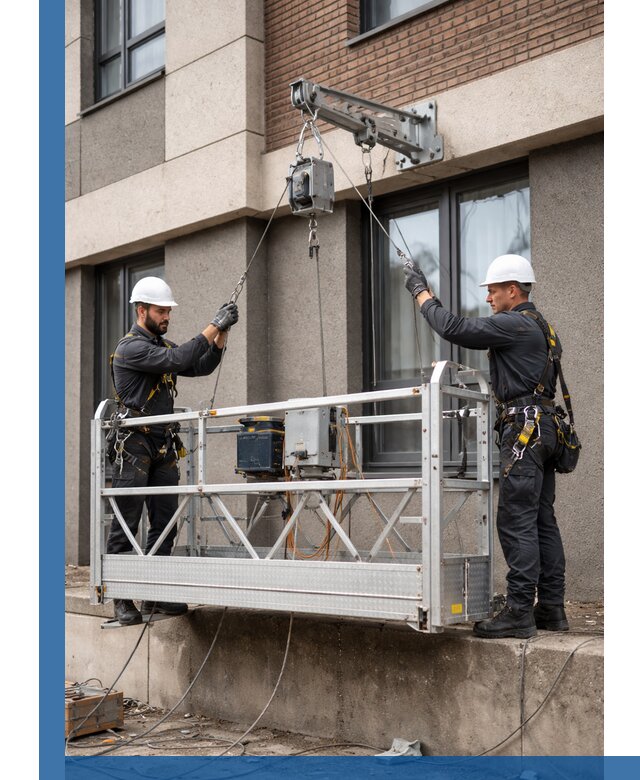 Монтаж и подъем фасадной люльки в Астрахани с гарантией безопасности