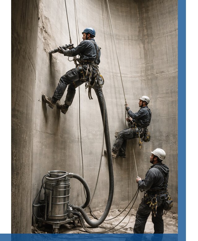 Зачистка силосов в Астрахани от 4624 р. Договор и смета ВЫСОТНИК-Стр