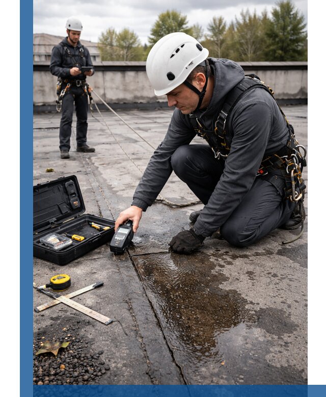 Обследование кровли на протечки и выявление дефектов в Астрахани