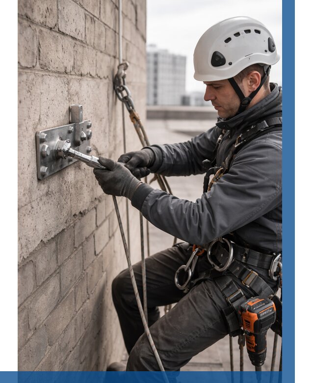 Установка анкерных точек в Астрахани от 3597 р. | ВЫСОТНИК-Стр