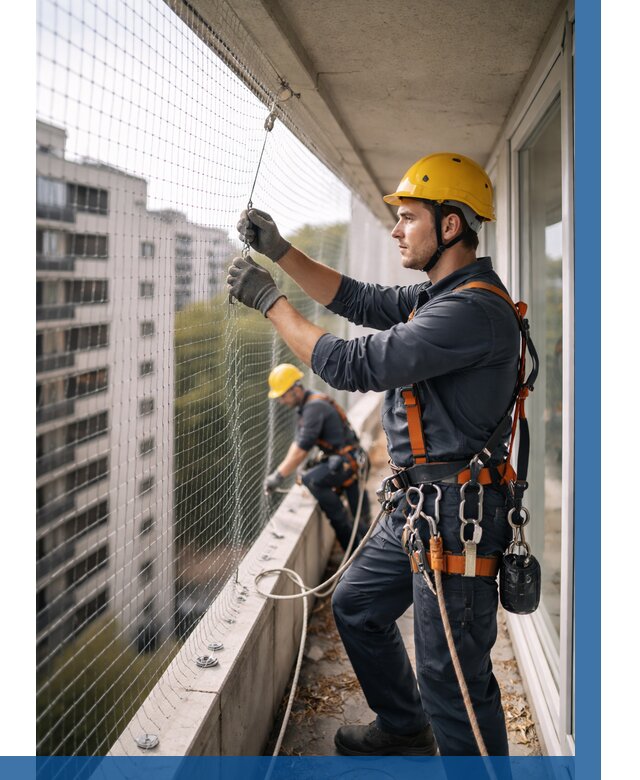 Монтаж сетки от птиц в Астрахани от 4624 р. | ВЫСОТНИК-Стр