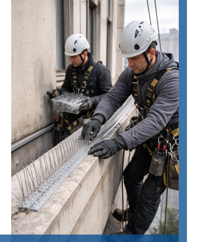 Установка шипов от птиц в Астрахани от 873 р. | ВЫСОТНИК-Стр